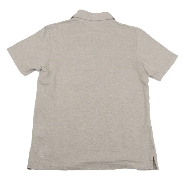 Papas+ Linen Logo Embroidery Short Sleeve Polo Shirt K-164355_010