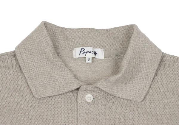 Papas+ Linen Logo Embroidery Short Sleeve Polo Shirt K-164356_003