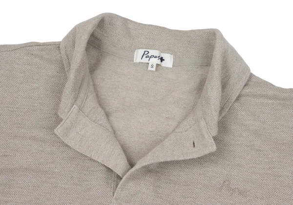 Papas+ Linen Logo Embroidery Short Sleeve Polo Shirt K-164356_005