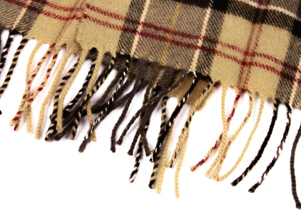 Barbour Wool Check Fringe Scarf K-164359_004