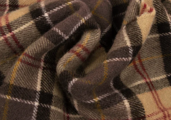 Barbour Wool Check Fringe Scarf K-164359_005