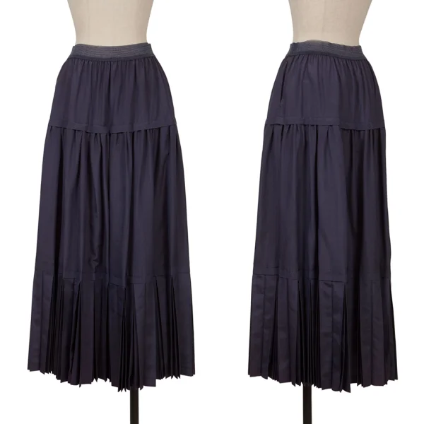 LIMI feu Acetate Silk Pleated Switching Skirt Purple S K-164372_001