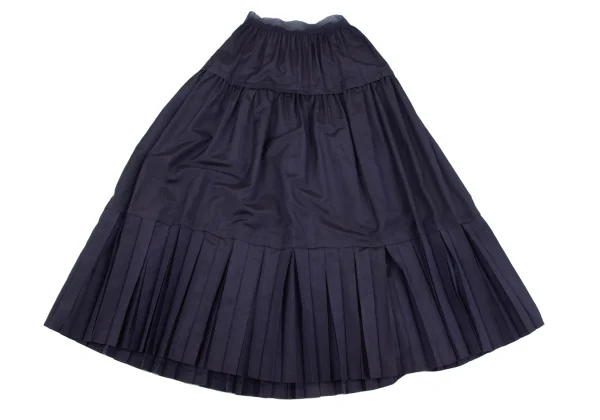 LIMI feu Acetate Silk Pleated Switching Skirt K-164372_010