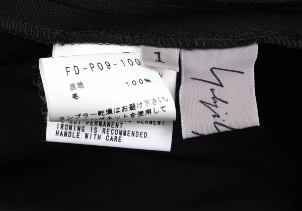 Yohji Yamamoto FEMME Wool Gaba Asymmetrical Skirt Pants K-164375_012