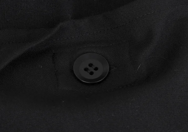 Yohji Yamamoto FEMME Hem Logo Embroidery Gather Dress K-164377_012