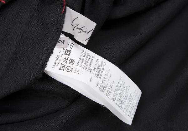 Yohji Yamamoto FEMME Hem Logo Embroidery Gather Dress K-164377_018