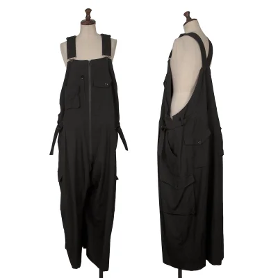 Yohji Yamamoto FEMME Wool Gaba Front Zip Overalls