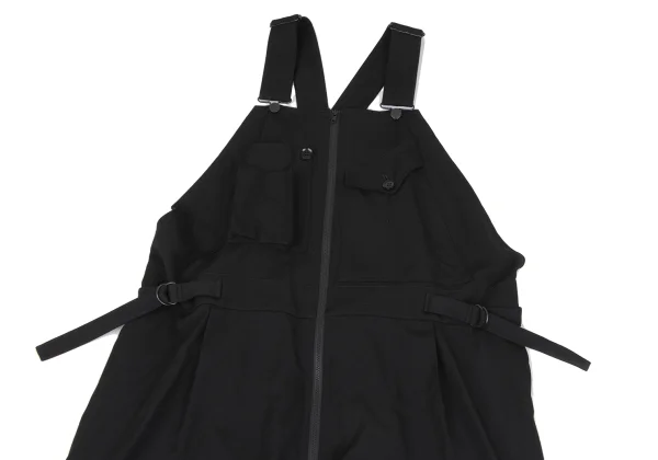 Yohji Yamamoto FEMME Wool Gaba Front Zip Overalls K-164378_003
