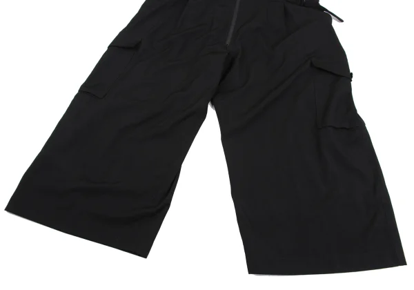 Yohji Yamamoto FEMME Wool Gaba Front Zip Overalls K-164378_010