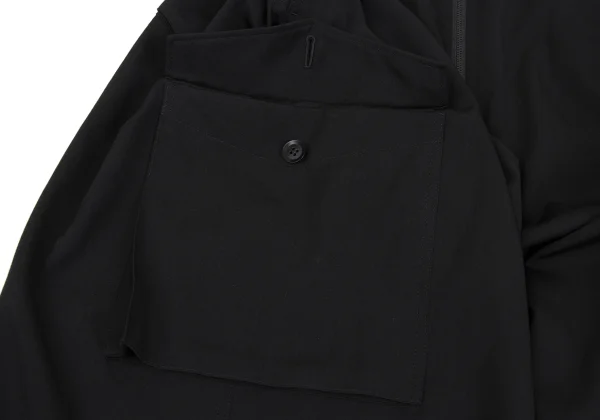 Yohji Yamamoto FEMME Wool Gaba Front Zip Overalls K-164378_011