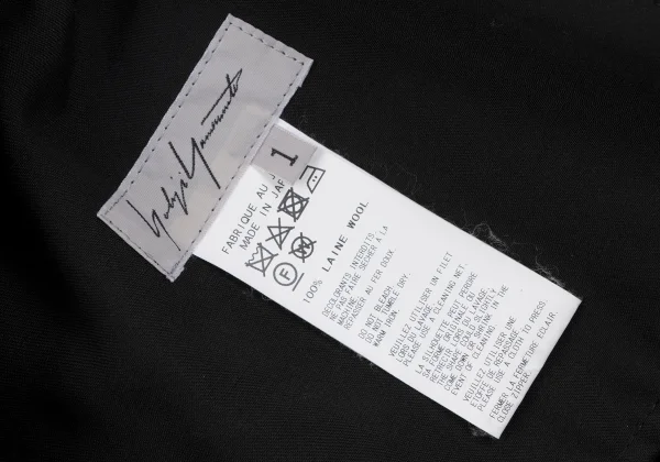 Yohji Yamamoto FEMME Wool Gaba Front Zip Overalls K-164378_018