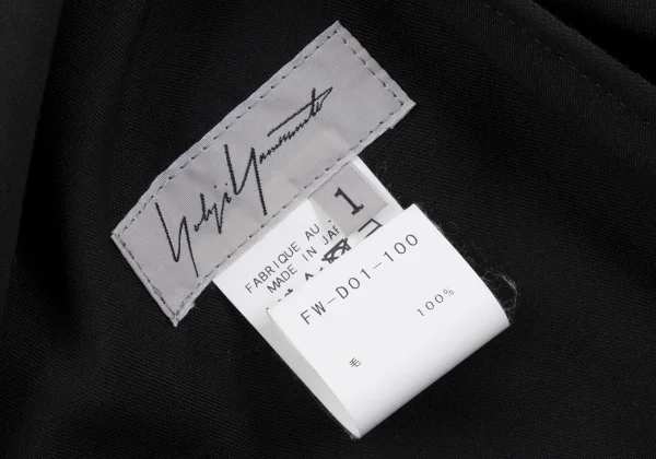 Yohji Yamamoto FEMME Wool Gaba Front Zip Overalls K-164378_019