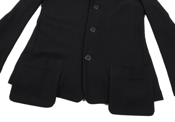 Yohji Yamamoto FEMME Wool Poly Patch Pocket Design Jacket K-164379_009