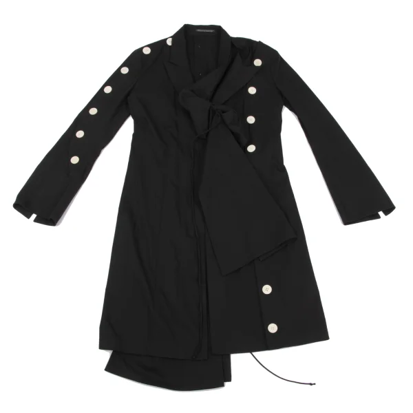 Yohji Yamamoto FEMME Many Button Detachable Design Long Jacket K-164381_002