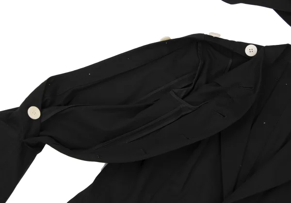 Yohji Yamamoto FEMME Many Button Detachable Design Long Jacket K-164381_006