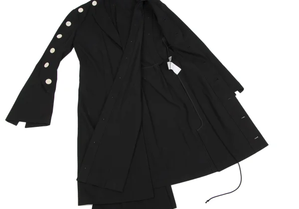 Yohji Yamamoto FEMME Many Button Detachable Design Long Jacket K-164381_009