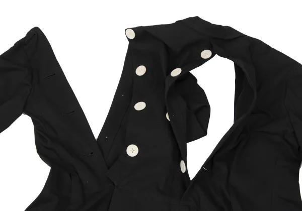 Yohji Yamamoto FEMME Many Button Detachable Design Long Jacket K-164381_013