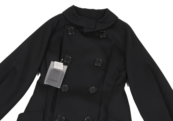 Yohji Yamamoto FEMME Back Silk Gather Design Big Button Coat K-164382_003