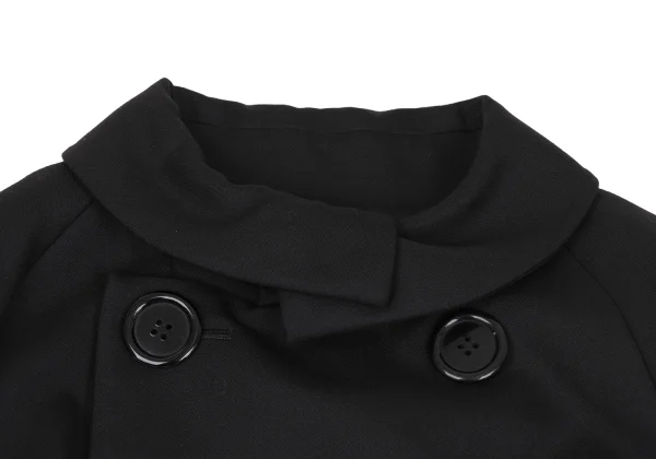 Yohji Yamamoto FEMME Back Silk Gather Design Big Button Coat K-164382_004