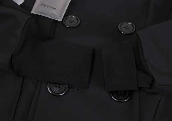 Yohji Yamamoto FEMME Back Silk Gather Design Big Button Coat K-164382_009