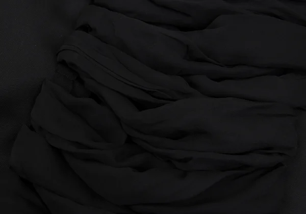 Yohji Yamamoto FEMME Back Silk Gather Design Big Button Coat K-164382_017