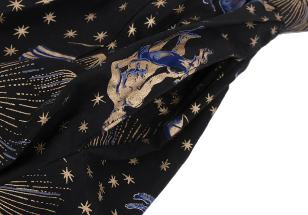 KENZO Cotton Constellation Print Flare Skirt K-164383_004