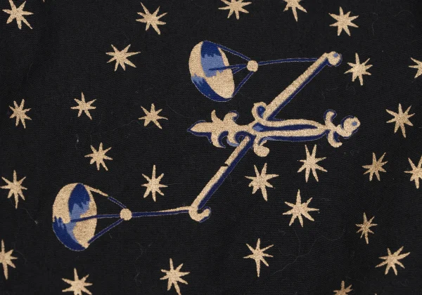 KENZO Cotton Constellation Print Flare Skirt K-164383_007