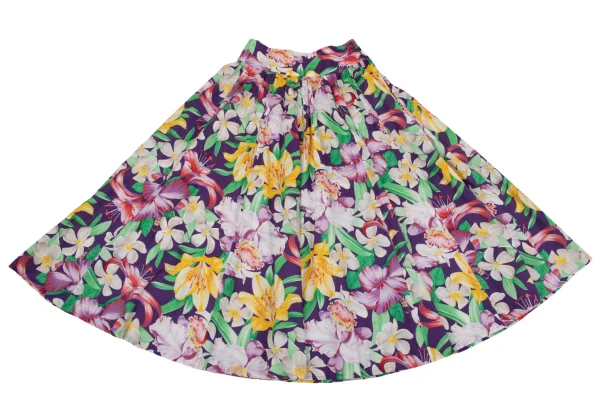 KENZO Floral Print Flare Skirt K-164385_002