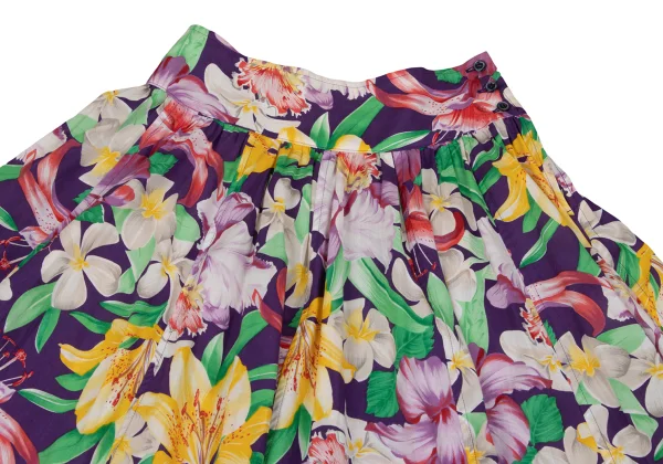 KENZO Floral Print Flare Skirt K-164385_003