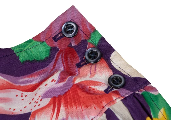 KENZO Floral Print Flare Skirt K-164385_004