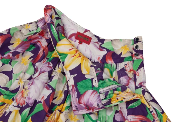 KENZO Floral Print Flare Skirt K-164385_005