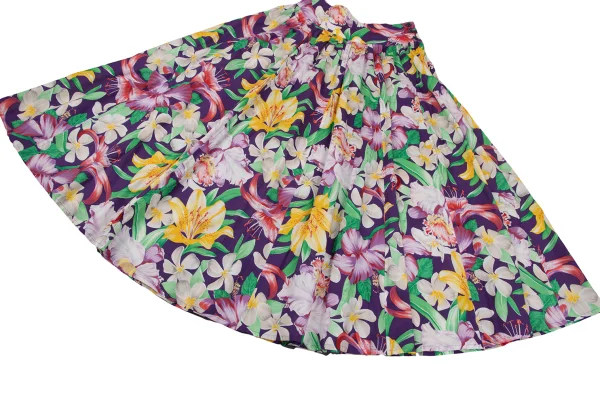 KENZO Floral Print Flare Skirt K-164385_006