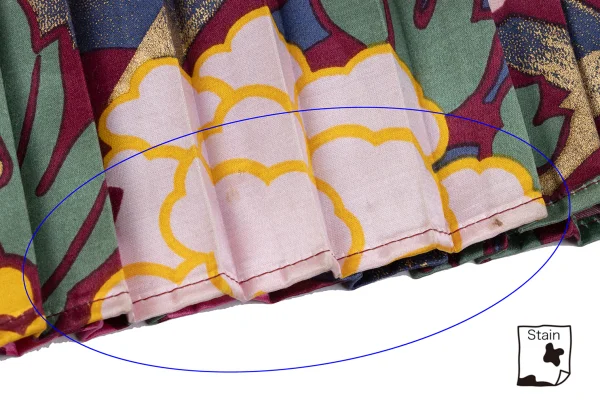 KENZO Rayon Silk Floral Print Accordion Pleated Skirt K-164386_008