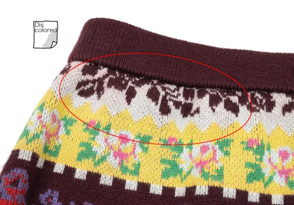 KENZO Floral Stripe Knit Skirt K-164389_010