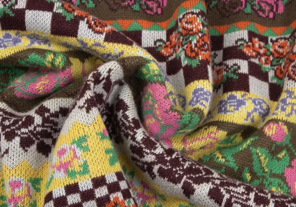 KENZO Floral Stripe Knit Skirt K-164389_012