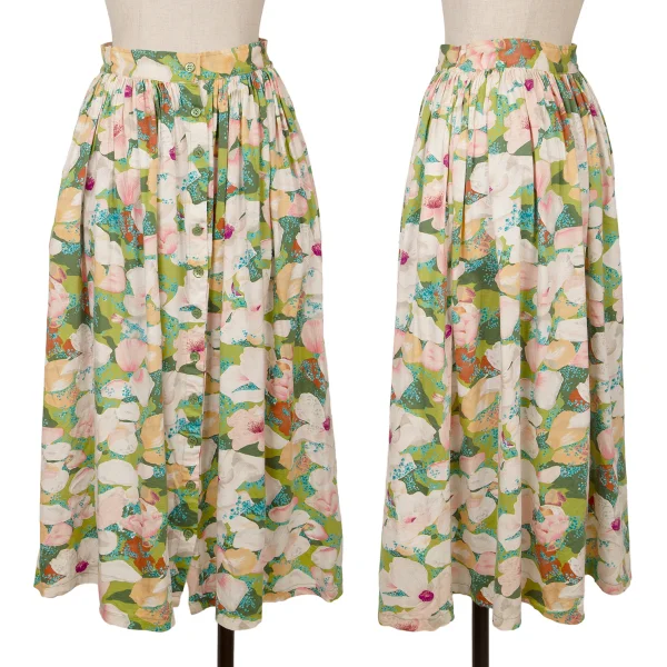 KENZO Floral Printed Wrap Skirt Multi-Color M K-164391_001