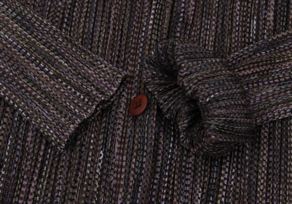 PLEATS PLEASE Patterned Long Cardigan K-164392_007