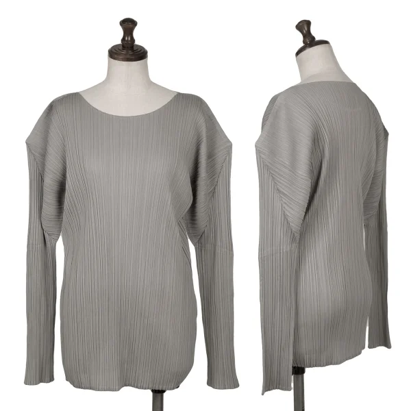 PLEATS PLEASE Long Sleeve Top Grey 4 K-164394_001