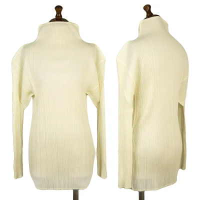 PLEATS PLEASE High-neck Long Sleeve Top