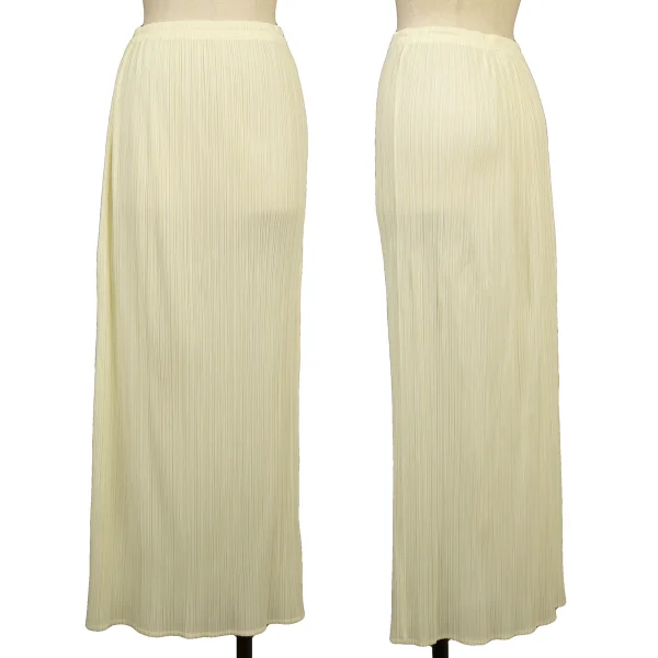 ISSEY MIYAKE Long Skirt Ivory 4 K-164399_001