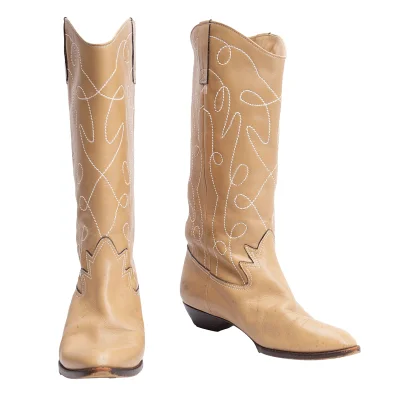 KENZO Leather Western Boots