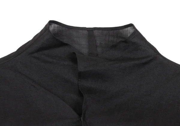 Yohji Yamamoto FEMME Cotton Poly See-through Long Sleeve Shirt K-164403_004