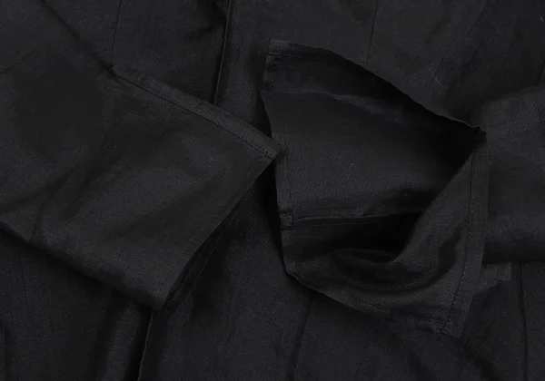 Yohji Yamamoto FEMME Cotton Poly See-through Long Sleeve Shirt K-164403_007