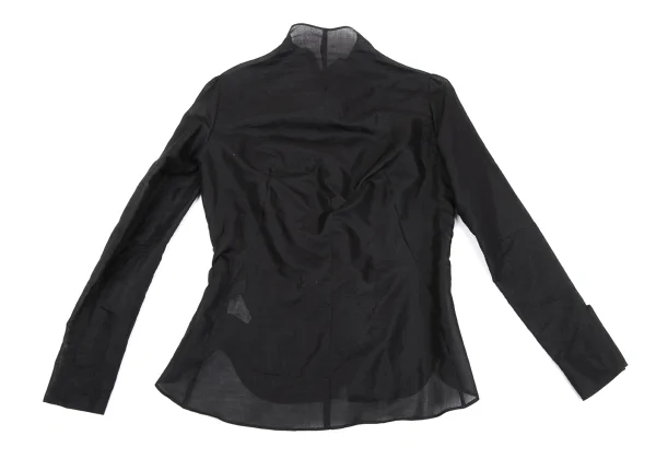 Yohji Yamamoto FEMME Cotton Poly See-through Long Sleeve Shirt K-164403_011