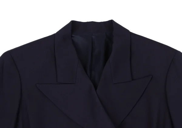 Yohji Yamamoto FEMME Wool Gaba Peak Lapel Double Jacket K-164408_004