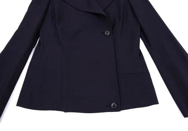 Yohji Yamamoto FEMME Wool Gaba Peak Lapel Double Jacket K-164408_007