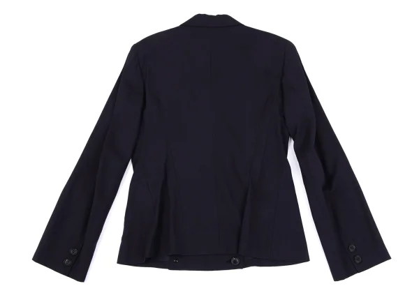 Yohji Yamamoto FEMME Wool Gaba Peak Lapel Double Jacket K-164408_012