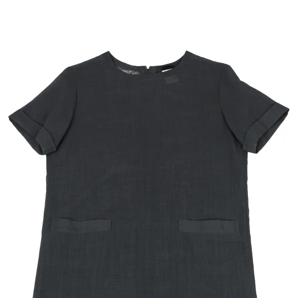 Y's Back See-through Damask Design Short Sleeve Dress K-164415_003