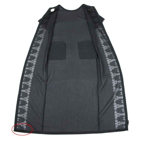 Y's Back See-through Damask Design Short Sleeve Dress K-164415_013