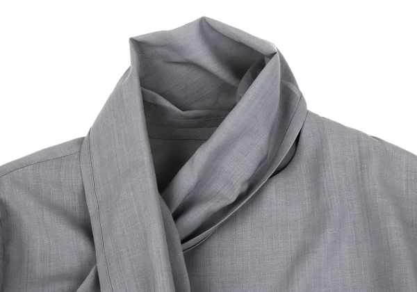 Yohji Yamamoto NOIR Wool Poly Stole Shirt Jacket K-164418_005